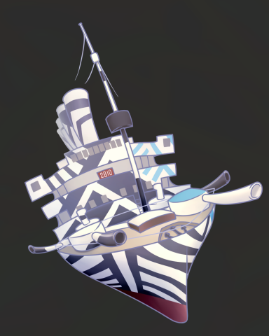 Kaze Yang - 雖然我不會工程圖，但要畫出卡通風格又不失立體感的載具是綽綽有餘。在簡化不少細節的同時仍保留部分細節，關鍵在於平衡輪廓的簡潔與細節的裝飾性；而有現實參考物的載具要考慮造型上與本尊的心理差距，並保留具有重要意義的細節 (如該圖船上的編號與迷彩造型)