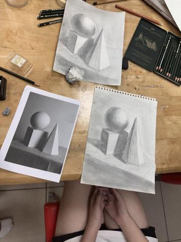 謝倫 美術家教老師 - 素描課學生成品