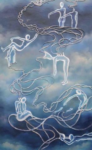 姍姍美術老師 - 老師作品（油彩、塑型劑）