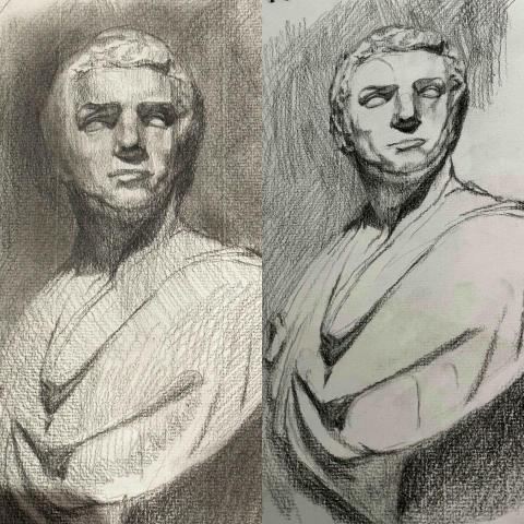 謝倫 美術家教老師 - 素描學生作品