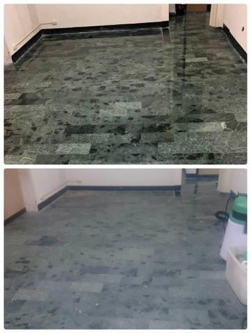 佳美潔 - 大理石地板研磨拋光晶化前後對比 佳美潔 - 大理石地板研磨拋光晶化前後對比