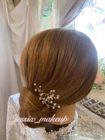 Jessie x studio潔莃工作室/彩妝造型/半永久紋 - 簡約低盤髮