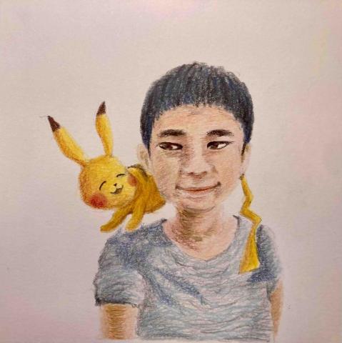 Uart藝術工作室 - 柚子老師肖像畫-繪本風格-色鉛筆 Uart藝術工作室 - 柚子老師肖像畫-繪本風格-色鉛筆