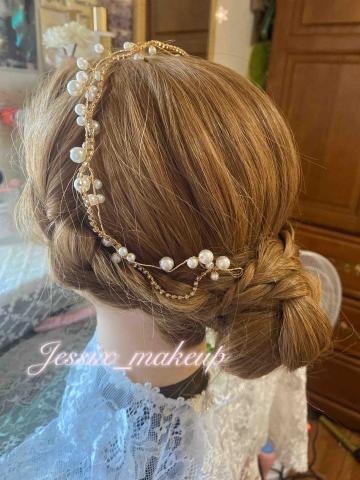 Jessie x studio潔莃工作室/彩妝造型/半永久紋 - 優雅公主低盤髮