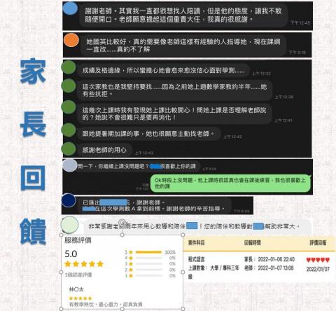 台大資工所數學老師-張麻糬 - 家長與學生回饋