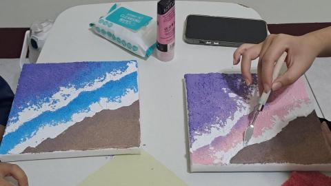 木頭 專業美術設計老師 - 到府肌理畫家教 無經驗學生單堂完成 木頭 專業美術設計老師 - 到府肌理畫家教 無經驗學生單堂完成