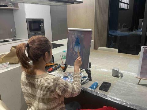 妙想天開—一起快樂畫畫 - 畫畫教學的上課情況