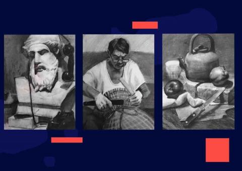 王思棋 - 炭筆素描