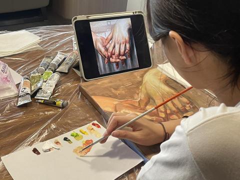 彭光維 - 國中油畫家教上課紀錄