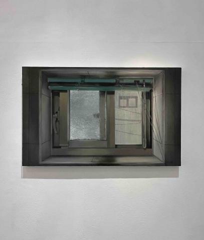 黃楷揚 - 作品《窗》2024，油畫，80x50cm