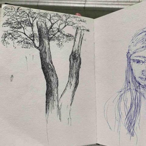 莊淯晴 - 實物速寫 針筆