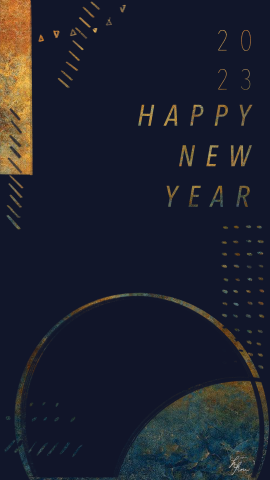 Carol Chiu - 新春賀卡設計，以金屬紋理搭配藏青色呈現低調奢華感