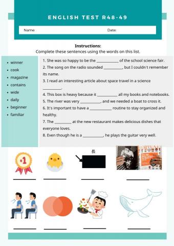 Serena Chuang - 每週小考