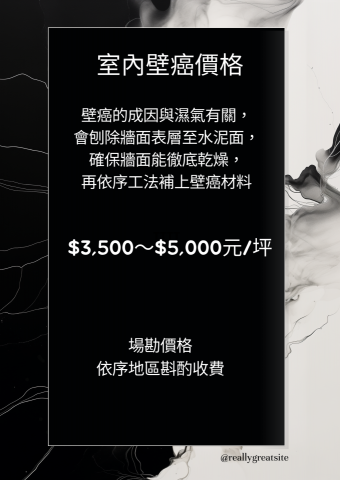 潔麗工程 - 室內壁癌價格
