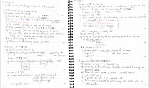 胡婉綺 - 學習英文時整理的筆記