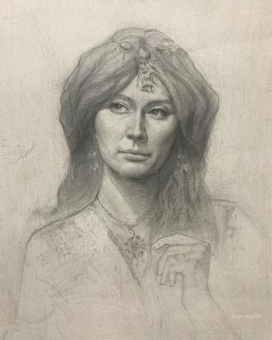 Han studio  邱柏翰 - 人物現場寫生，打底色再畫多了很多變化可以玩