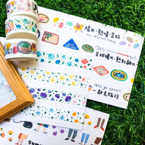 玖 JIU Studio - 文創設計_誠品合作檔期_紙膠帶設計