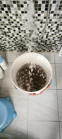 水管清潔 - 113.5.12浴室蓮蓬頭水龍頭水管清潔（清潔前）