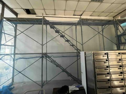 小Q  油漆工程 - 7/08 中壢社區矽酸鈣 AB膠-補土拋光 上漆