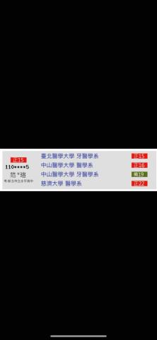 范勻瑄 -  校系錄取證明