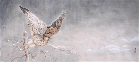 陳韋童 - 孤飛一片雪   水墨