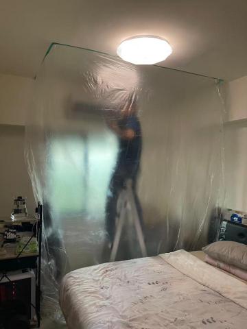 淨涼家庭水電（冷氣清潔） - 清洗冷氣過程，環境不受影響