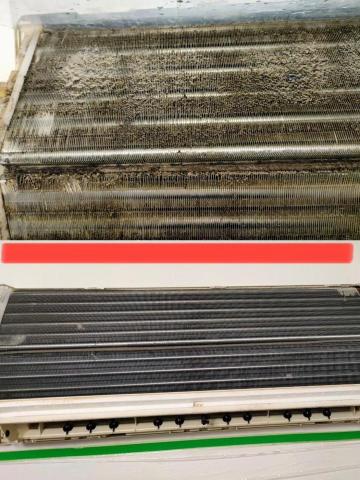 淨涼家庭水電（冷氣清潔） - 冷氣洗清洗前~清洗後的比對照片