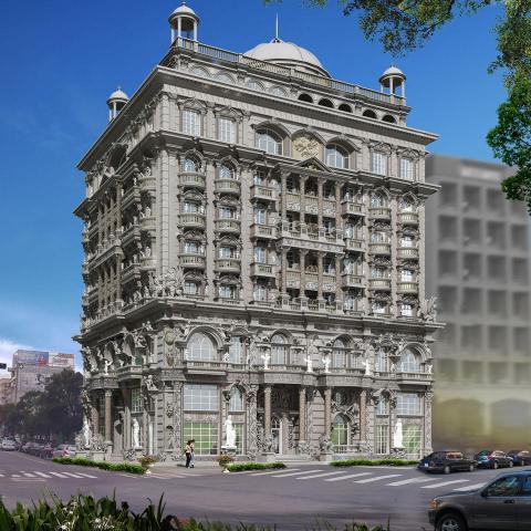 3D羅 - 竹北巴洛克式建築3D繪圖