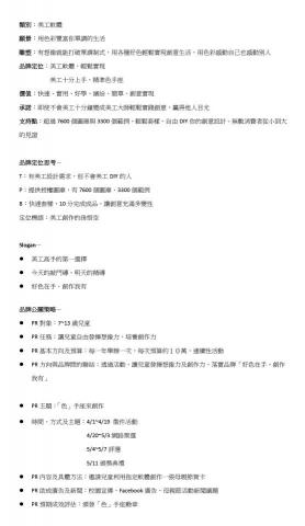 chang Jiuan - 品牌行銷企劃：slogan及PR活動規劃