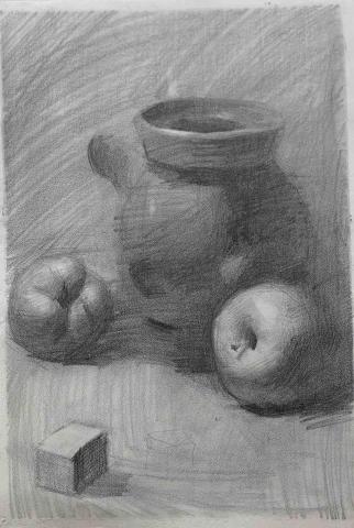 施宜宏繪畫教學 - 課堂示範靜物素描