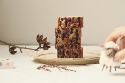 十一甜點 - 全植物藍莓磅蛋糕