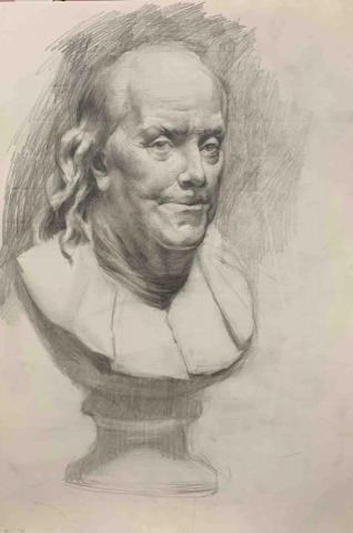 施宜宏繪畫教學 - 課堂示範石膏像素描