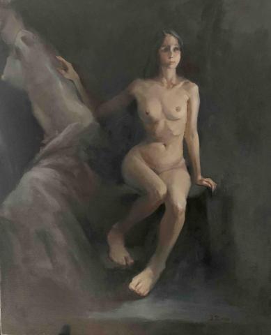 施宜宏繪畫教學 - 油畫 坐姿人體