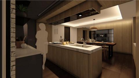 參闔願 TriUnity - 設計定案前，可提供3D渲染圖讓客戶更了解整體設計氛圍實際感受，及材料的色系搭配。