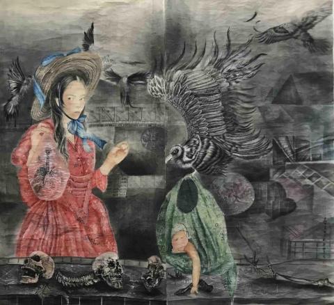 梁湘旻 - 大學期間水墨作品