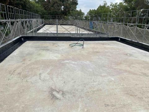 開心農業社 - 后里砲兵營新建營舍頂樓PU防水施做