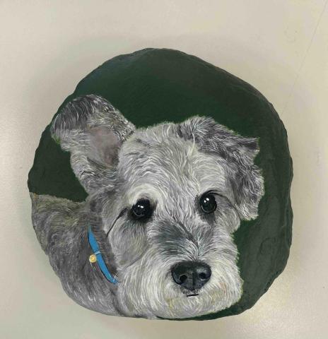 畫布、石頭彩繪(寵物、人物肖像似顏繪) - 寵物肖像彩繪。(定價$800)