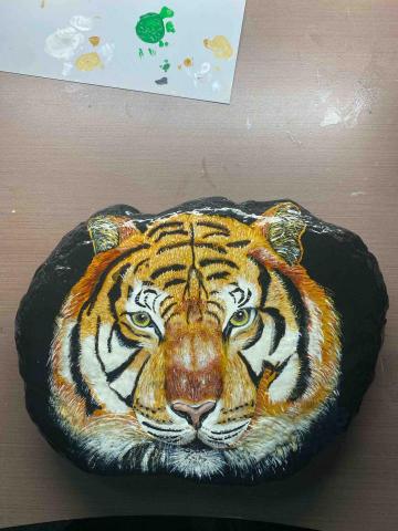 畫布、石頭彩繪(寵物、人物肖像似顏繪) - 練習用。