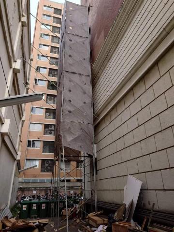 呂俊儀 - 垃圾管道施工架2（管道佈置完成）