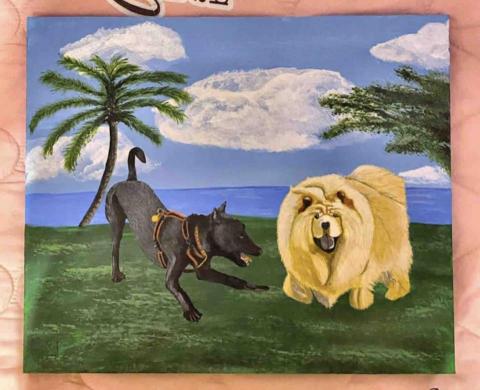 畫布、石頭彩繪(寵物、人物肖像似顏繪) - 