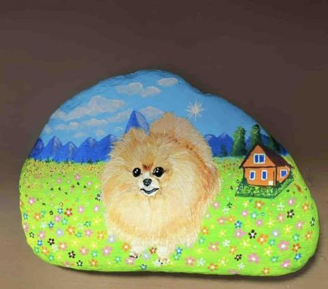 畫布、石頭彩繪(寵物、人物肖像似顏繪) - 