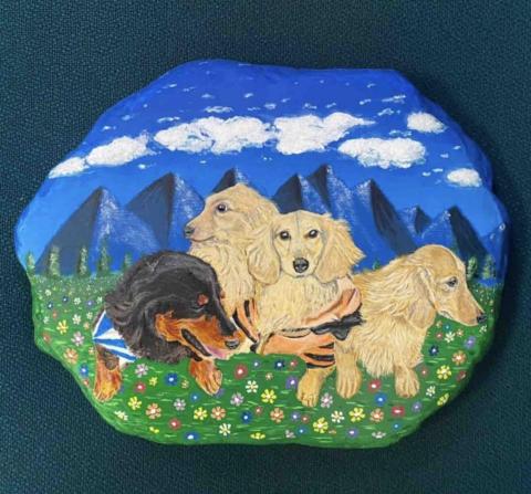 畫布、石頭彩繪(寵物、人物肖像似顏繪) - 