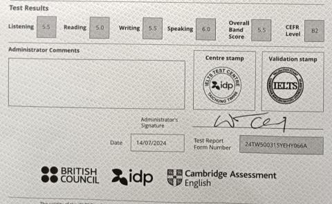 專業英文家教 - 113年7月高三畢業生考取5.5雅思可抵大一英文學分，獲免修資格