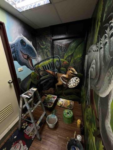 立羽工作室 - 壁畫

侏羅紀風格彩繪