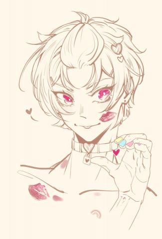 伽羅Kyara - 線稿插圖