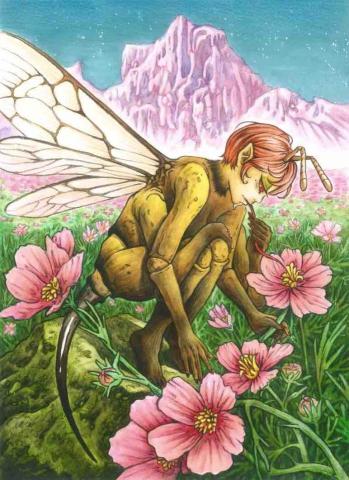 立羽工作室 - 插畫水彩作品（設計風格參考）（皆可客製繪製成壁畫）

漫畫風：蜜蜂