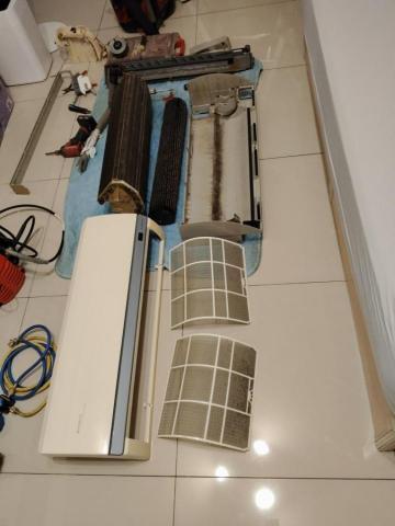 詠昱空調 - 全部及拆解，現場拆洗，多髒，用戶一目了然