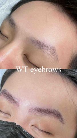 Wei - 電流儀顆粒線條眉前後對比照