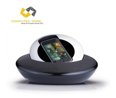 Avo Li - The UFO-like speaker features rotating dock and quality sound. It’s iPhone dock provides various angle to users who could choose the favorite angle to handle their phone.