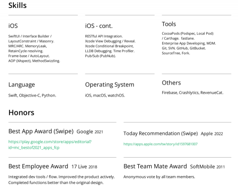 李先生 - 13年 iOS 開發經驗 - 
